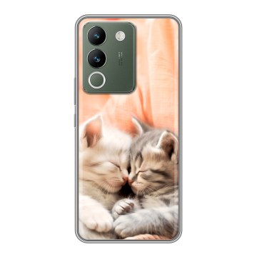 Силиконовый чехол на Vivo V29e с принтом Котята Силиконовый чехол на Vivo V29e с принтом Котята