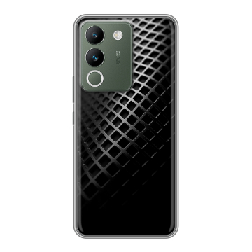 Силиконовый чехол на Vivo V29e с принтом Текстура металла