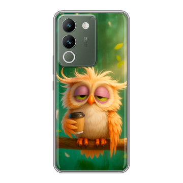 Силиконовый чехол на Vivo V29e с принтом сова