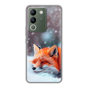 Силиконовый чехол на Vivo V29e с принтом лиса