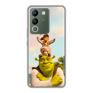 Силиконовый чехол на Vivo V29e с принтом Шрек Shrek
