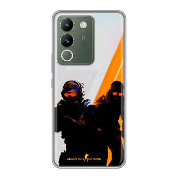 Силиконовый чехол на Vivo V29e с принтом Контер страйк Counter strike Силиконовый чехол на Vivo V29e с принтом Контер страйк Counter strike