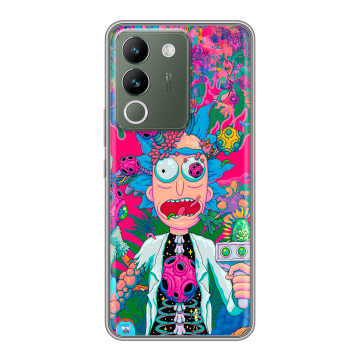 Силиконовый чехол на Vivo V29e с принтом Рик и Морти Rick Morty