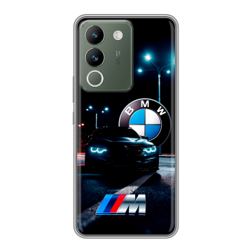Силиконовый чехол на Vivo V29e с принтом БМВ BMW Силиконовый чехол на Vivo V29e с принтом БМВ BMW