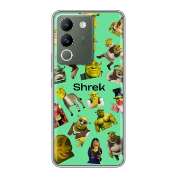 Силиконовый чехол на Vivo V29e с принтом Шрек Shrek