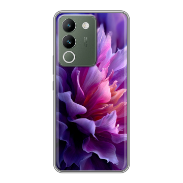 Силиконовый чехол на Vivo V29e с принтом женский цветы