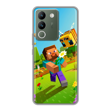 Силиконовый чехол на Vivo V29e с принтом Майнкрафт Minecraft Силиконовый чехол на Vivo V29e с принтом Майнкрафт Minecraft