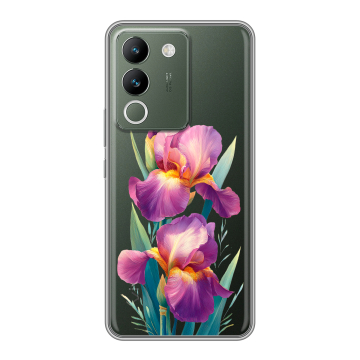 Силиконовый чехол на Vivo V29e с принтом Цветы орхидеи