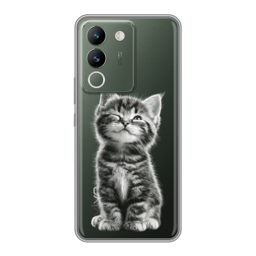 Силиконовый чехол на Vivo V29e с принтом Котенок