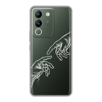 Силиконовый чехол на Vivo V29e с принтом Сотворение мира
