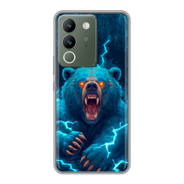 Силиконовый чехол на Vivo V29e с принтом Медведь