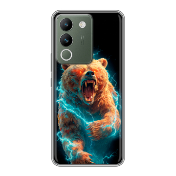 Силиконовый чехол на Vivo V29e с принтом Медведь