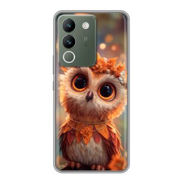 Силиконовый чехол на Vivo V29e с принтом Милая сова