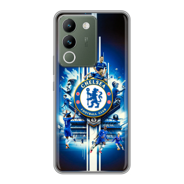 Силиконовый чехол на Vivo V29e с принтом Chelsea Челси