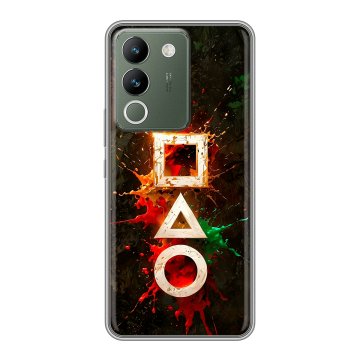 Силиконовый чехол на Vivo V29e с принтом Squid Game Игра кальмара