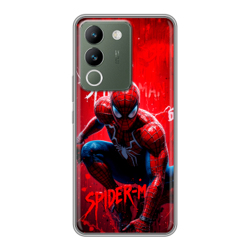 Силиконовый чехол на Vivo V29e с принтом Spiderman Человек паук Силиконовый чехол на Vivo V29e с принтом Spiderman Человек паук