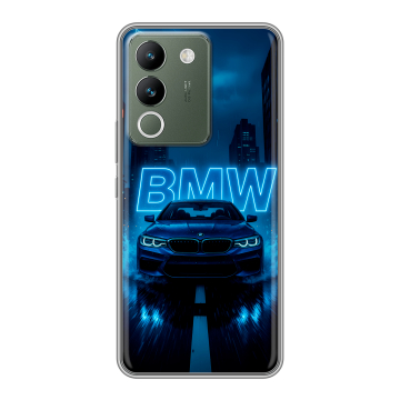 Силиконовый чехол на Vivo V29e с принтом BMW БМВ