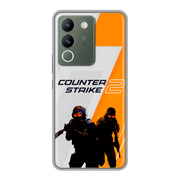 Силиконовый чехол на Vivo V29e с принтом Counter Strike