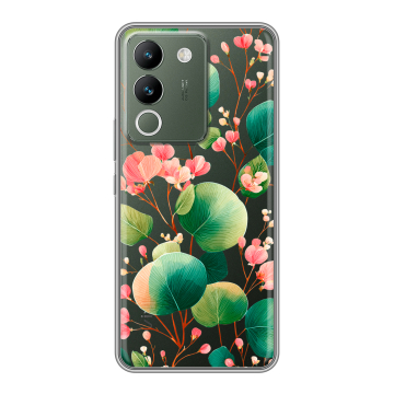 Силиконовый чехол на Vivo V29e с принтом женский