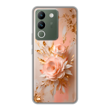 Силиконовый чехол на Vivo V29e с принтом женский