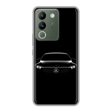 Силиконовый чехол на Vivo V29e с принтом Mercedes Мерседес
