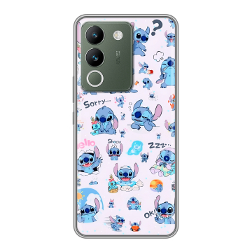 Силиконовый чехол на Vivo V29e с принтом Лило и Стич Силиконовый чехол на Vivo V29e с принтом Лило и Стич