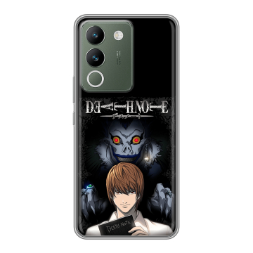 Силиконовый чехол на Vivo V29e с принтом Death note Тетрадь смерти