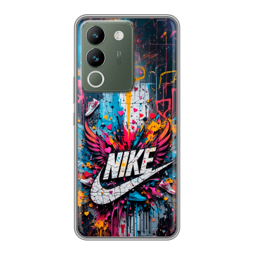 Силиконовый чехол на Vivo V29e с принтом Nike Найк Силиконовый чехол на Vivo V29e с принтом Nike Найк