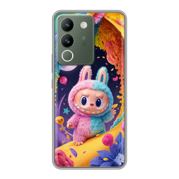 Силиконовый чехол на Vivo V29e с принтом Labubu Лабубу Силиконовый чехол на Vivo V29e с принтом Labubu Лабубу