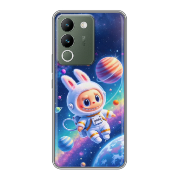 Силиконовый чехол на Vivo V29e с принтом Labubu Лабубу