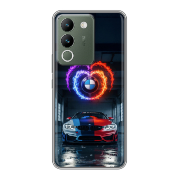 Силиконовый чехол на Vivo V29e с принтом BMW БМВ