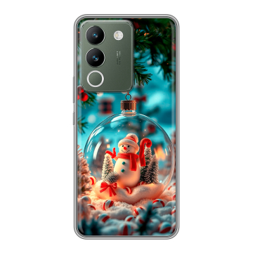 Силиконовый чехол на Vivo V29e с принтом Новый год