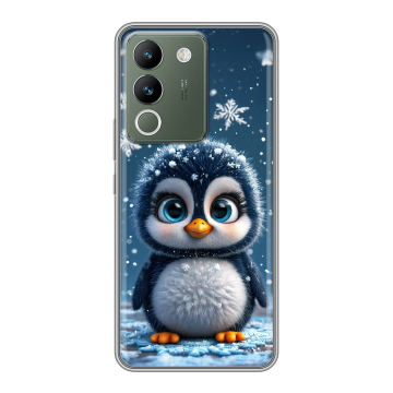 Силиконовый чехол на Vivo V29e с принтом Новый год