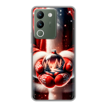 Силиконовый чехол на Vivo V29e с принтом Новый год