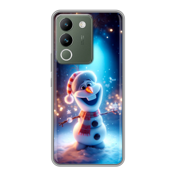 Силиконовый чехол на Vivo V29e с принтом Новый год