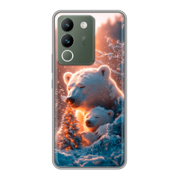 Силиконовый чехол на Vivo V29e с принтом Новый год Силиконовый чехол на Vivo V29e с принтом Новый год