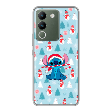 Силиконовый чехол на Vivo V29e с принтом Стич Новый год Силиконовый чехол на Vivo V29e с принтом Стич Новый год