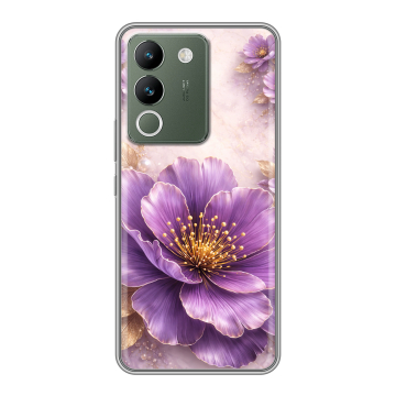 Силиконовый чехол на Vivo V29e с принтом женский