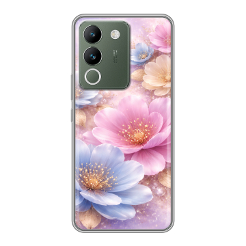 Силиконовый чехол на Vivo V29e с принтом женский