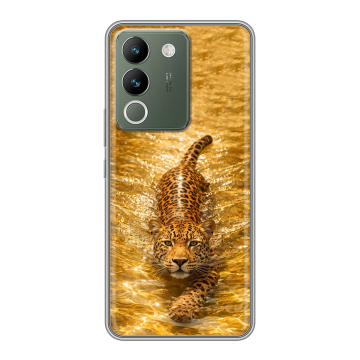 Силиконовый чехол на Vivo V29e с принтом женский