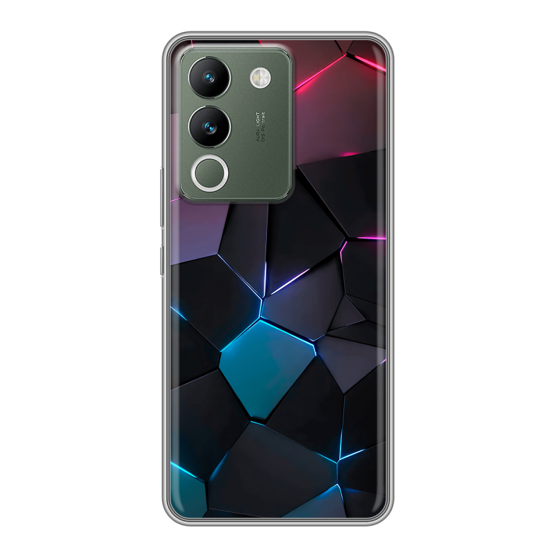 Силиконовый чехол на Vivo V29e с принтом Геометрия неона Силиконовый чехол на Vivo V29e с принтом Геометрия неона