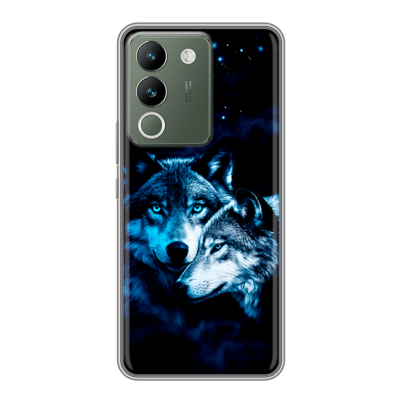 Силиконовый чехол на Vivo V29e с принтом Волки Силиконовый чехол на Vivo V29e с принтом Волки