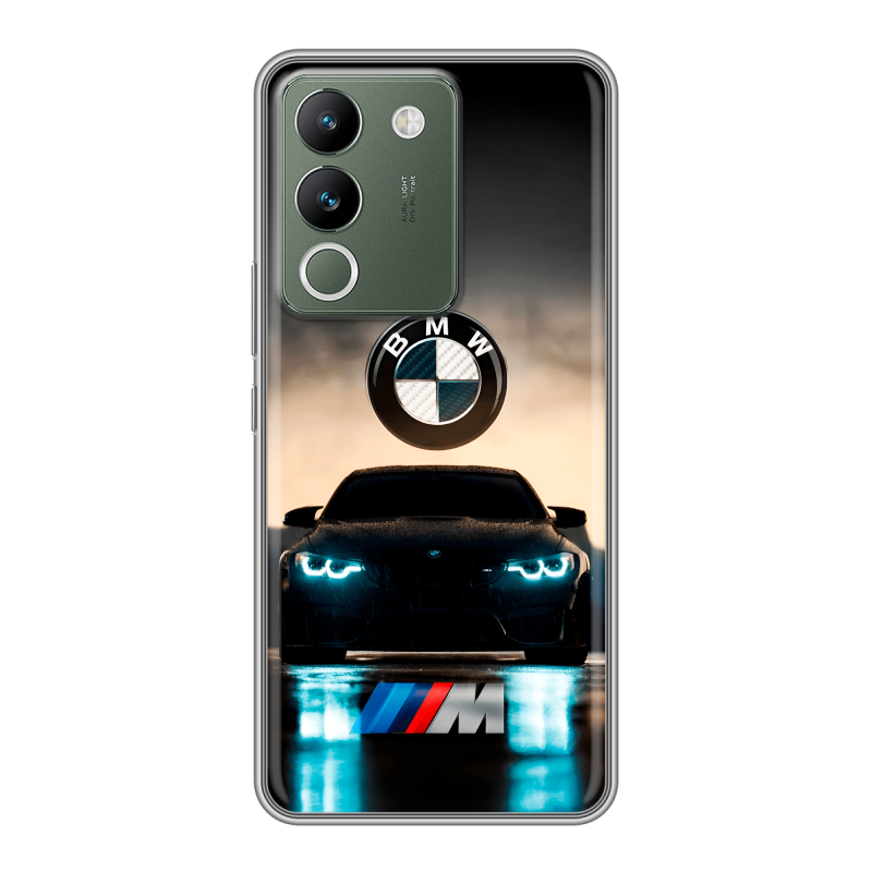 Силиконовый чехол на Vivo V29e с принтом БМВ BMW Силиконовый чехол на Vivo V29e с принтом БМВ BMW