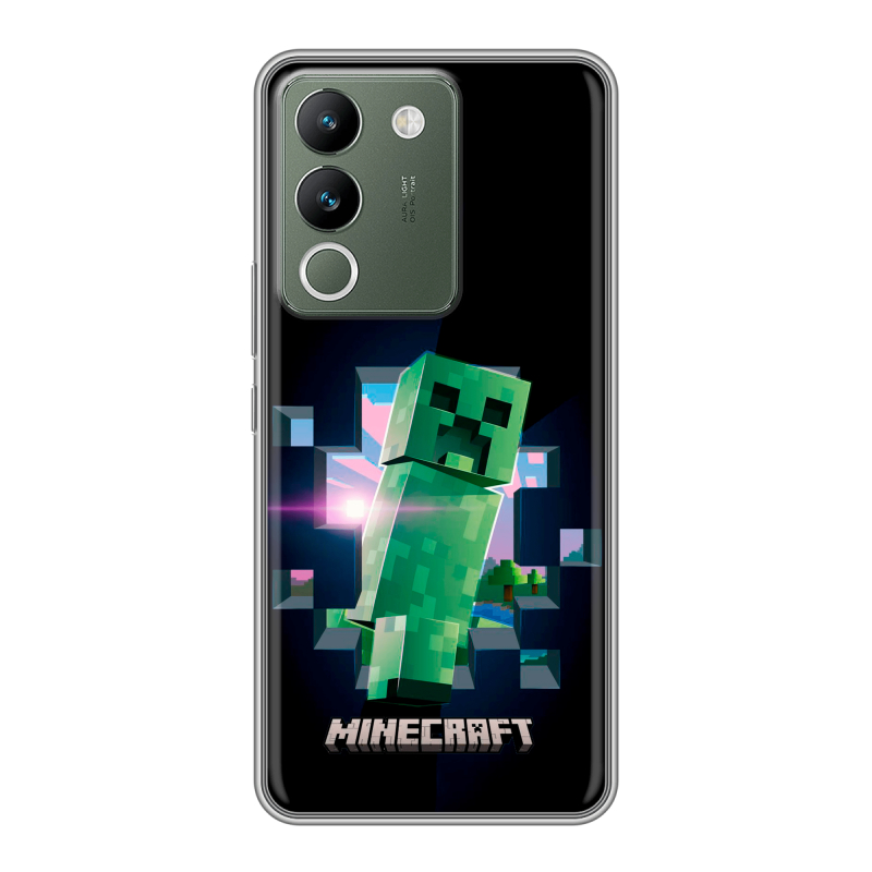 Силиконовый чехол на Vivo V29e с принтом Майнкрафт Minecraft Силиконовый чехол на Vivo V29e с принтом Майнкрафт Minecraft
