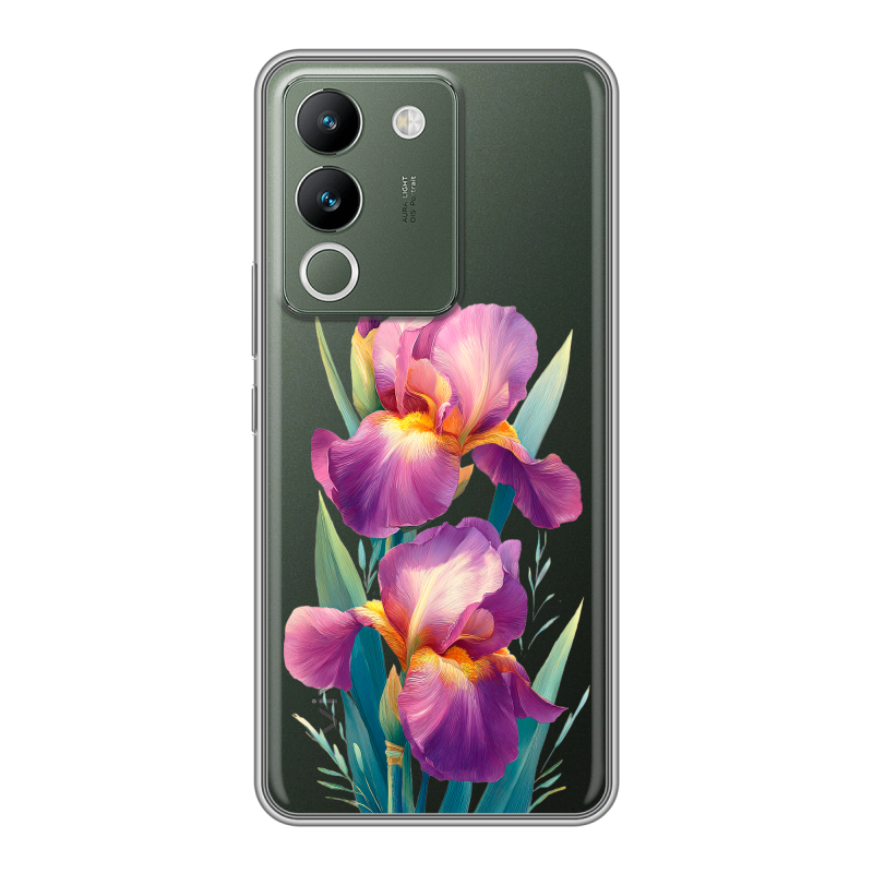 Силиконовый чехол на Vivo V29e с принтом Цветы орхидеи Силиконовый чехол на Vivo V29e с принтом Цветы орхидеи