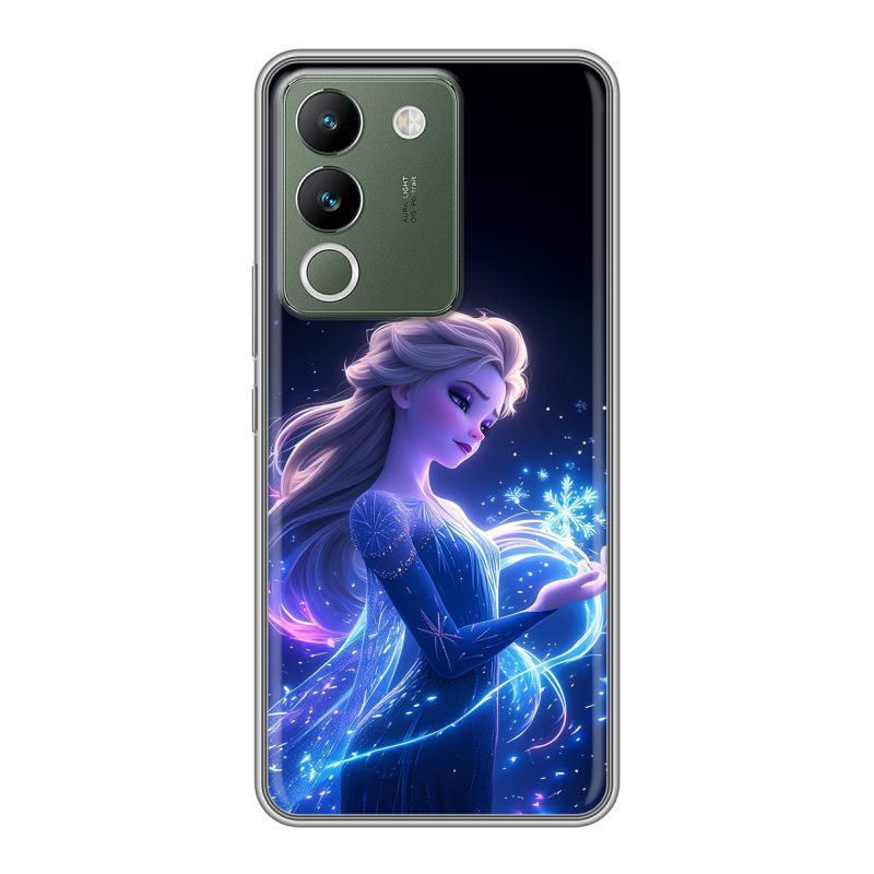 Силиконовый чехол на Vivo V29e с принтом Холодное сердце Frozen Силиконовый чехол на Vivo V29e с принтом Холодное сердце Frozen
