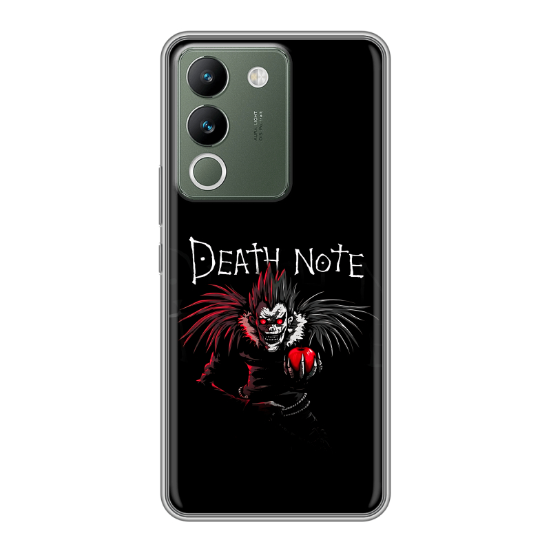 Силиконовый чехол на Vivo V29e с принтом Death note Тетрадь смерти Силиконовый чехол на Vivo V29e с принтом Death note Тетрадь смерти