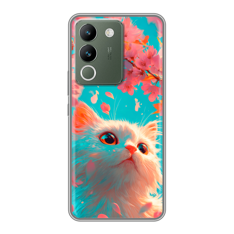 Силиконовый чехол на Vivo V29e с принтом Красивый кот Силиконовый чехол на Vivo V29e с принтом Красивый кот