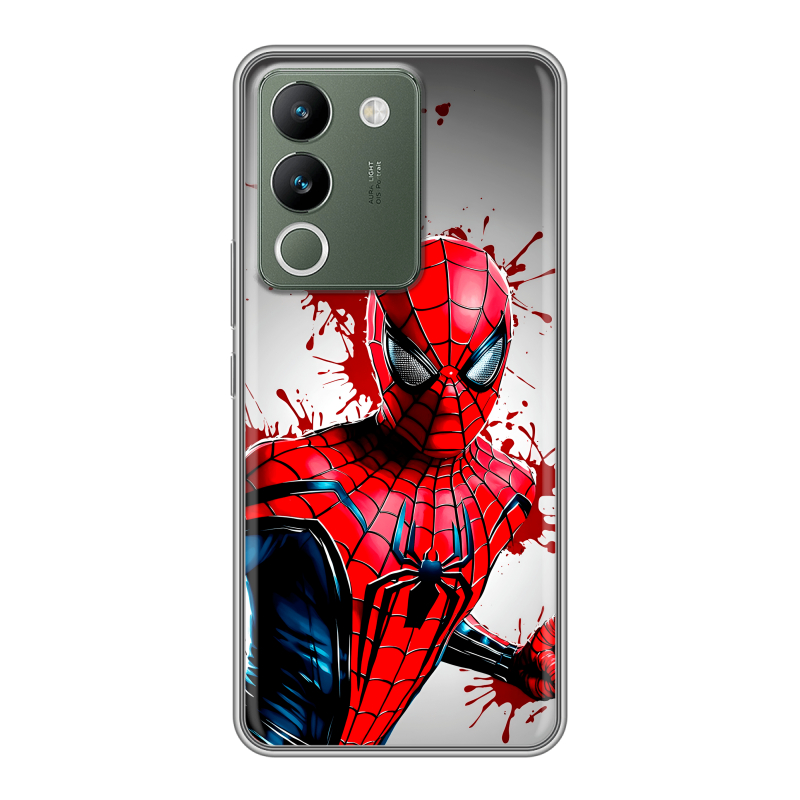 Силиконовый чехол на Vivo V29e с принтом Spiderman Человек паук Силиконовый чехол на Vivo V29e с принтом Spiderman Человек паук