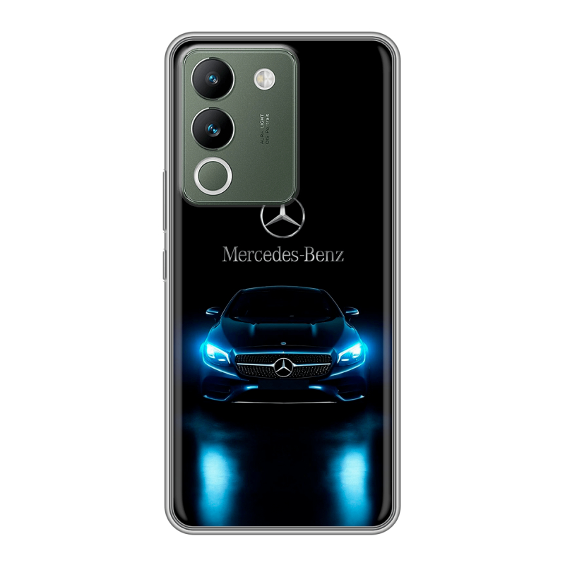 Силиконовый чехол на Vivo V29e с принтом Mercedes Мерседес Силиконовый чехол на Vivo V29e с принтом Mercedes Мерседес